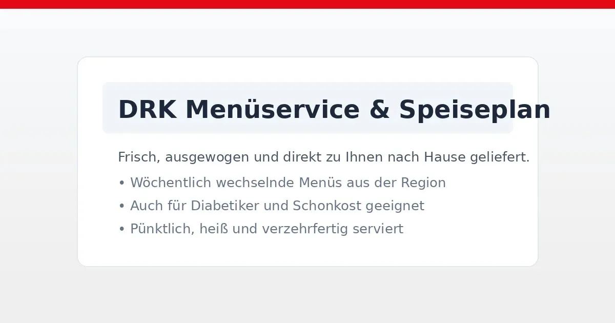 Neue Speisepläne für den Bereich „Essen auf Rädern“ verfügbar
