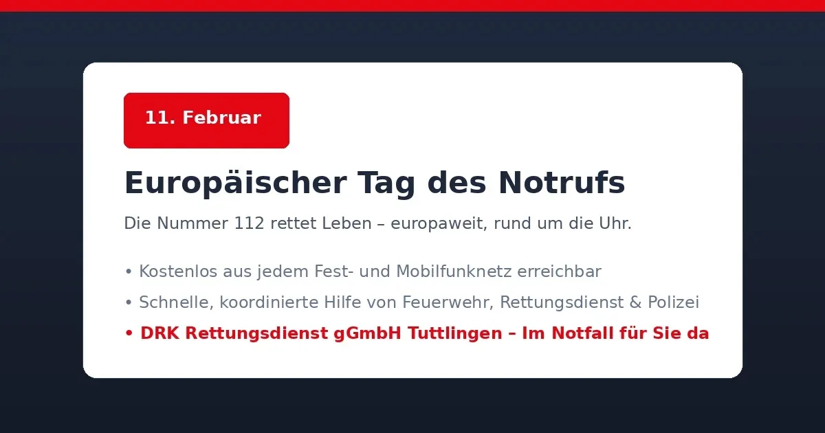 Zum Europäischen Tag des Notrufs am 11. Februar
